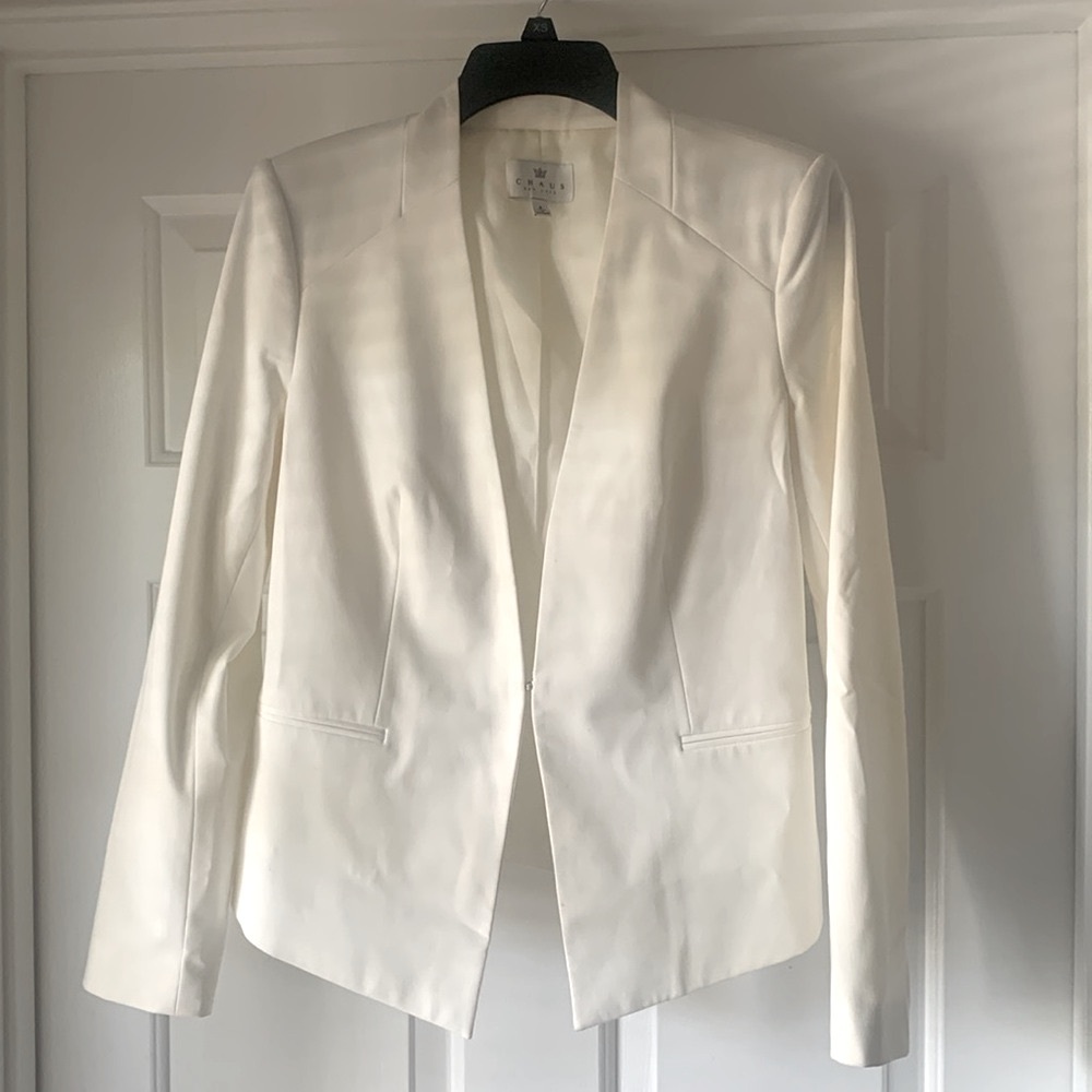 Chaus New York White Open Front Blazer - Picture 6 of 16